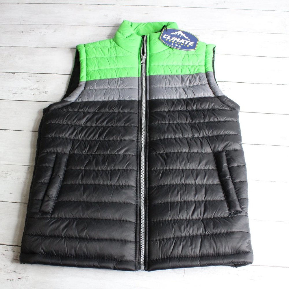 Climate Concept Boy's Sleeveless Puffer Jacket Vest Youth Size L 10 12